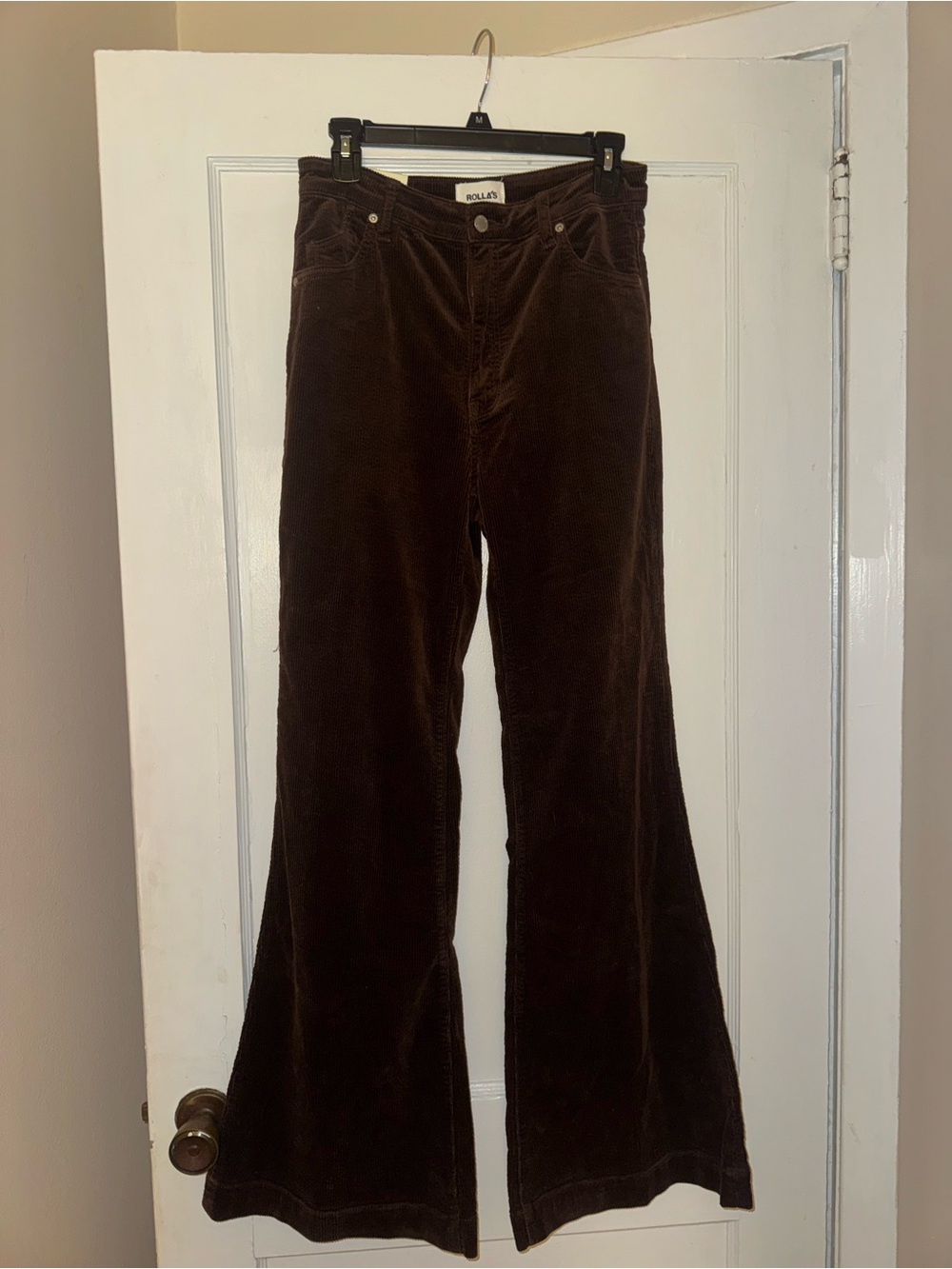 ROLLA'S Dark Brown Corduroy Flare Jeans